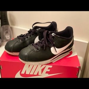 Nike Cortez black and white shoes